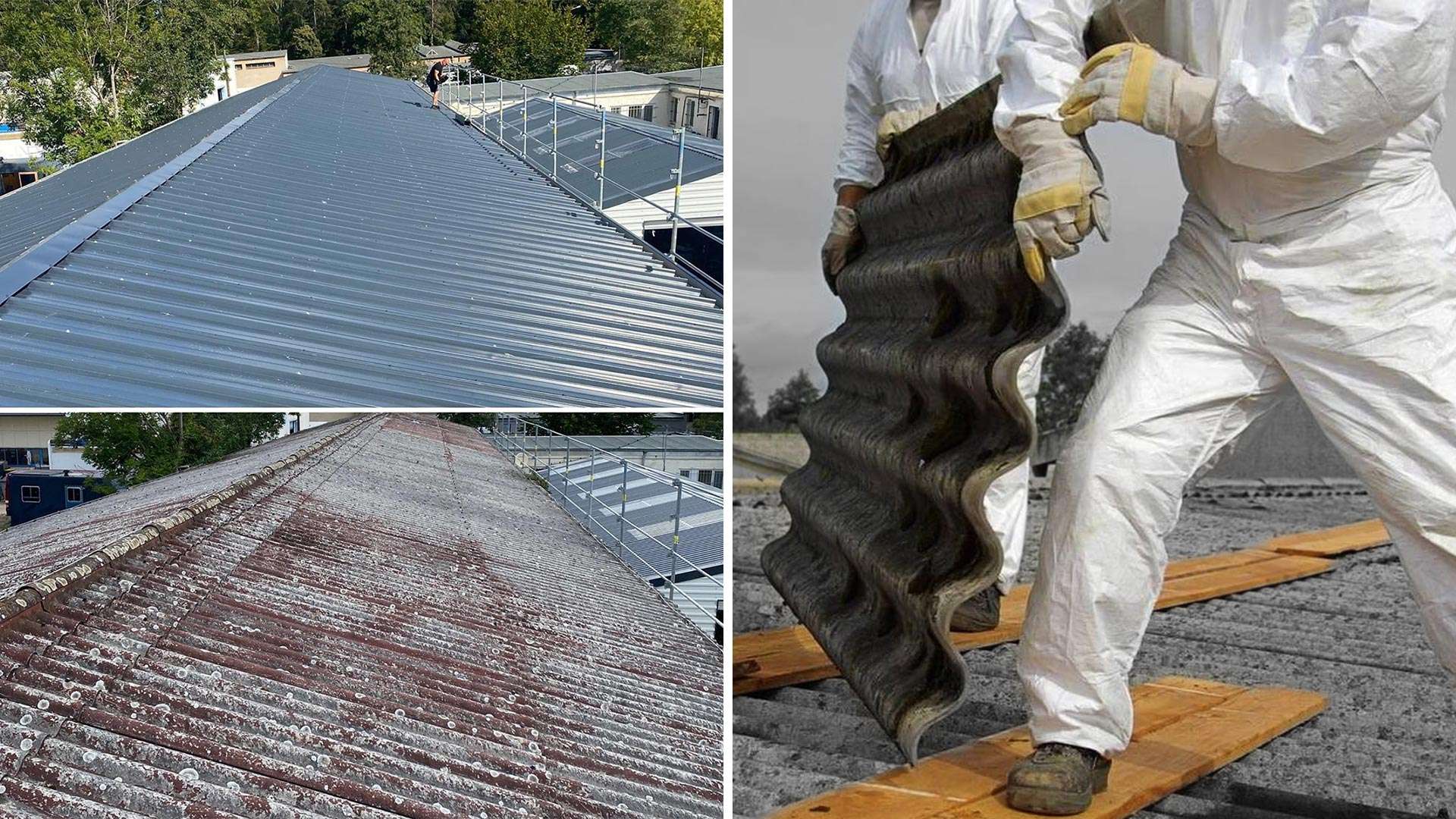 Asbestsanierung für Faserzementplatten-Dächer